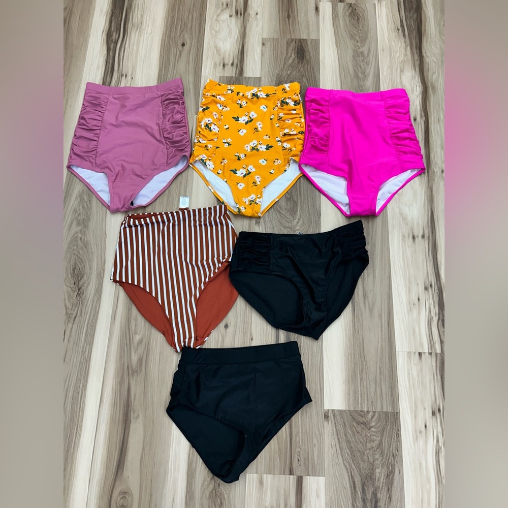 Coral Reed Bikini Bottoms Swim Lot G23